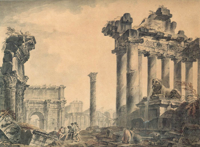 Charles-Louis Clérisseau, Ruines du Forum de Rome